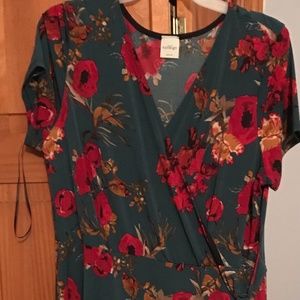 Floral wrap dress size Large